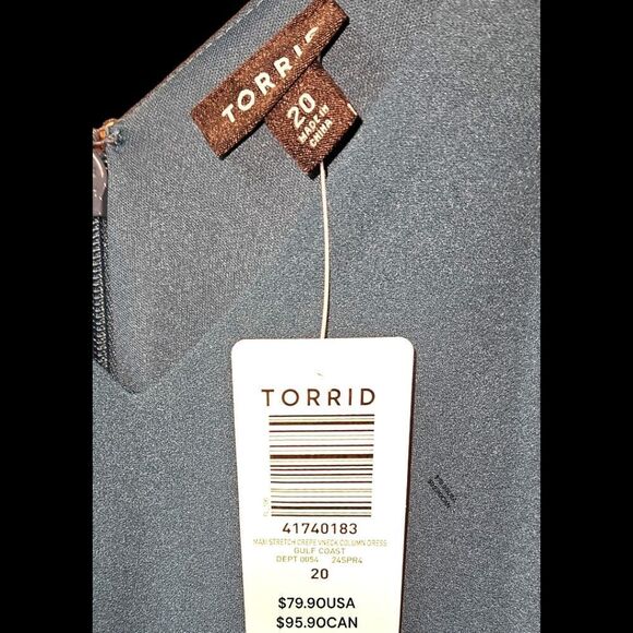 I'm TORRIDโPlus Size Maxi Stretch Crepe V- Neck Column Dress Size 20 - Picture 11 of 16